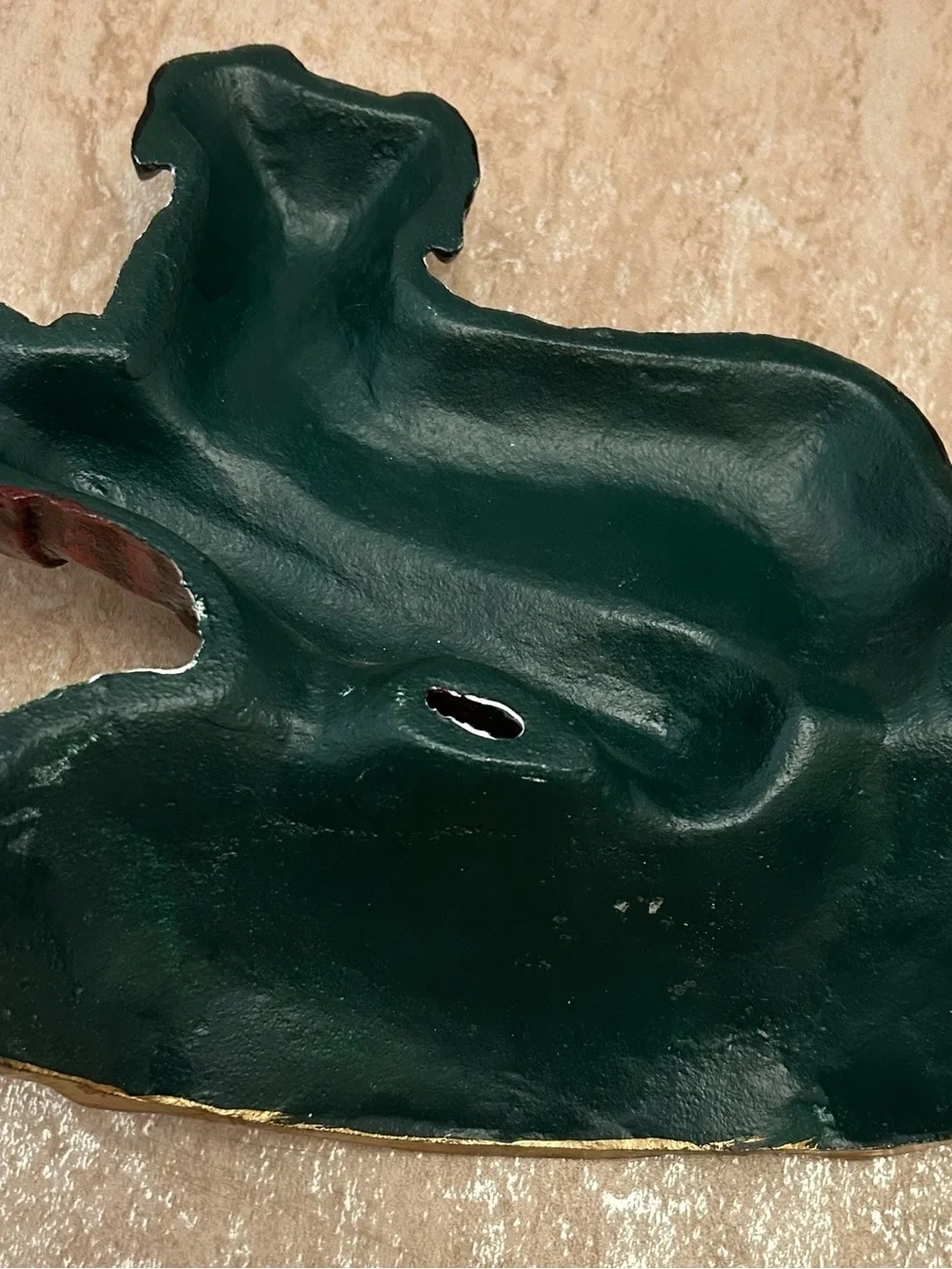 Cast Iron Door Stop Black/ White Dog Acting As A Golf Caddy